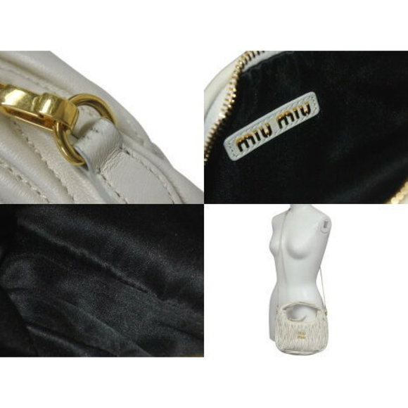 Miu Miu quilted Matelasse leather white Hobo handbag - Picture 9 of 9